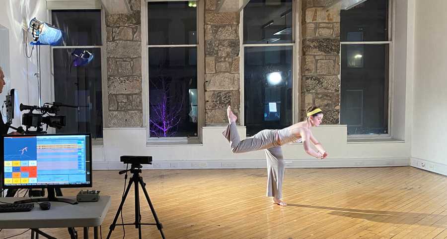 Sonified Body residency. Photo by Tim Murray-Browne